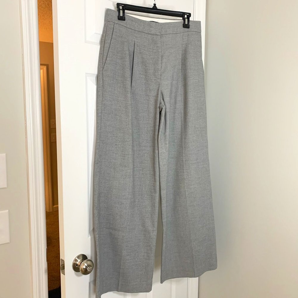 Ann Taylor Grey Wool-Blend Trousers | Size 6 Regular